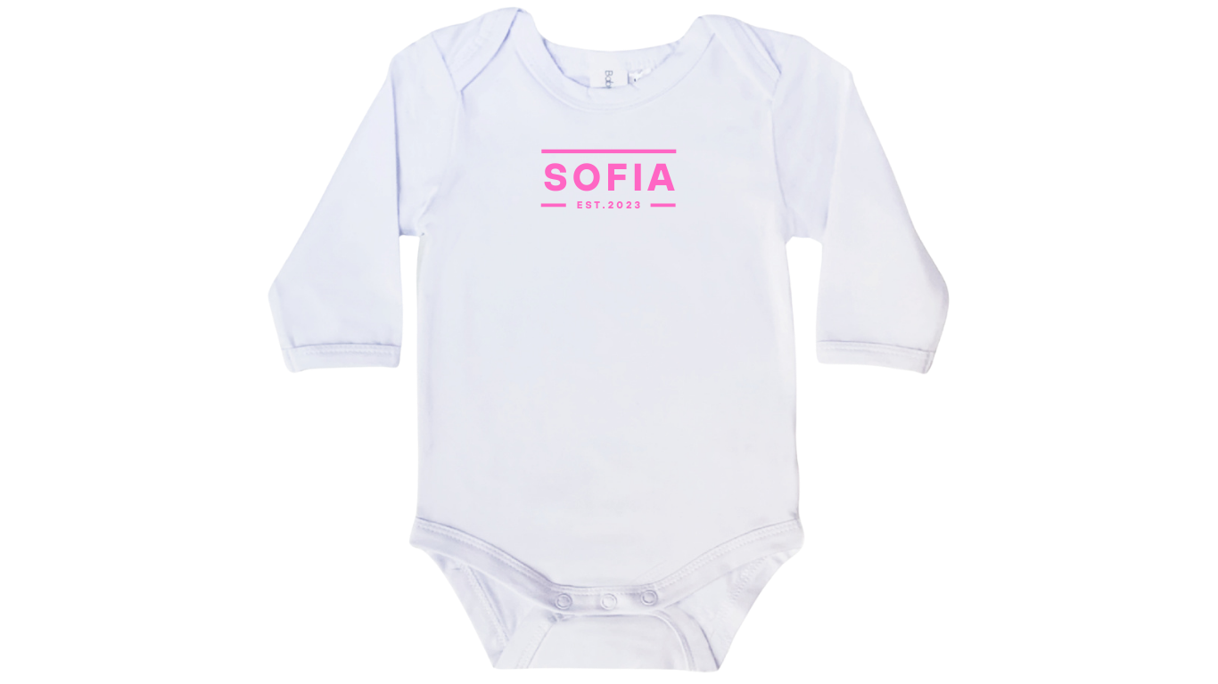 Name Est. Girl Bodysuit