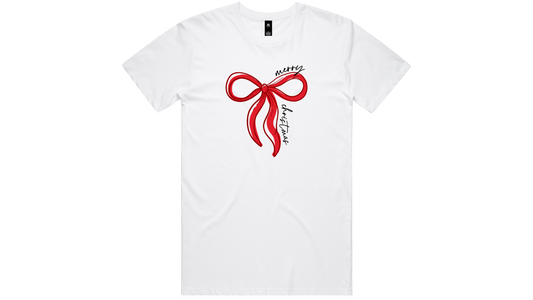 Red Bow Christmas Adult T-shirt