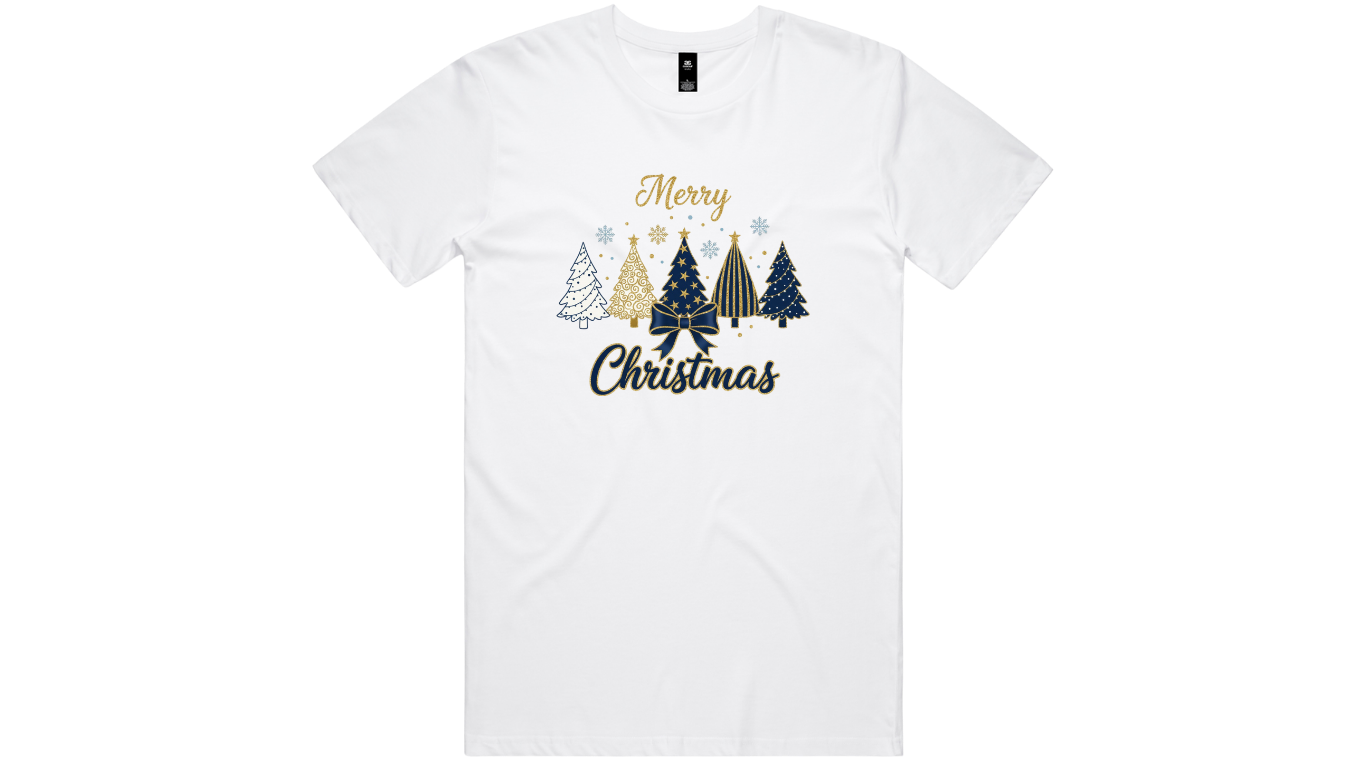 Blue/Gold Christmas T-shirt