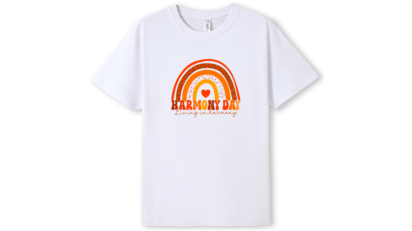 Living In Harmony Kids T-shirt - White